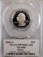 2006-S 25C Nevada Silver PR70DCAM