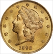 1892-S $20 MS64