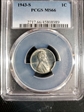 1943-S 1C MS66