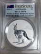 2023-P $2 Mother & Baby Kangaroo Ag 2oz First Strike MS70