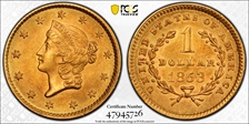 1853 G$1 MS62