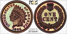 1864 1C Bronze PR65BN