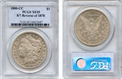 1880-CC $1 8/7 Reverse of 1878 XF45