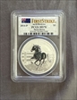 2014-P $1 Stock Horse First Strike AU Flag Insert with Perth Mint Logo MS70