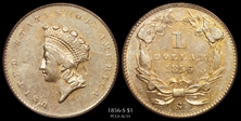 1856-S G$1 AU55