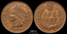 1908-S 1C MS64RB