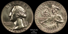 1976-S 25C Silver MS68