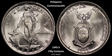 1945-S 50C MS65+