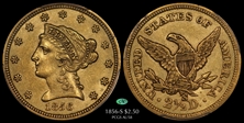 1856-S $2.50 AU58