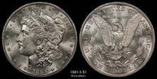 1881-S $1 MS64+