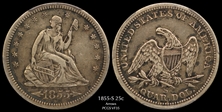 1855-S 25C VF35
