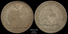 1855-S 50C Arrows VG8