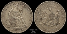 1873-S 50C Arrows XF40