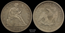 1872-S $1 VF25