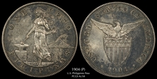 1904 Peso KM-168  Ag AU58