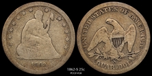 1862-S 25C VG8