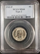 1942-P 5C Silver MS66