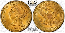 1906 $5 MS67