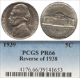 1939 5C Reverse of 1938 PR66