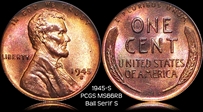 1945-S 1C MS66RB