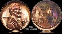 1938 1C MS66RB