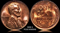 1936-S 1C MS65RB