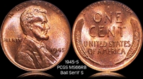 1945-S 1C MS66RB
