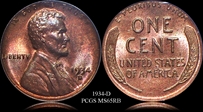 1934-D 1C MS65RB