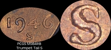 1946-S 1C MS64RB