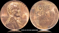 1955-D 1C MS63RB