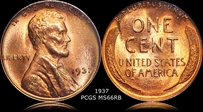 1937 1C MS66RB