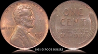1951-D 1C MS62RB