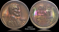 1956-D 1C MS66BN