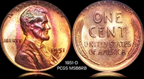 1951-D 1C MS66RB