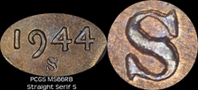 1944-S 1C MS66RB