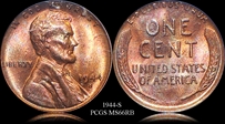 1944-S 1C MS66RB