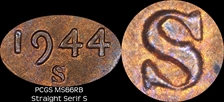 1944-S 1C MS66RB