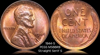 1944-S 1C MS66RB