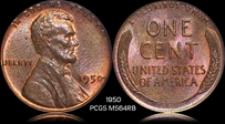 1950 1C MS64RB