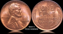 1944-S 1C MS65RB