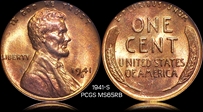 1941-S 1C MS65RB