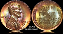 1957-D 1C MS66RB