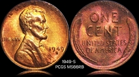 1949-S 1C MS66RB