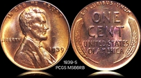 1939-S 1C MS66RB