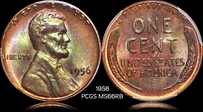 1956 1C MS66RB
