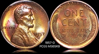 1957-D 1C MS65RB