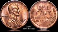 1949-S 1C MS66RB