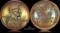 1957 1C MS65BN