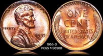 1955-D 1C MS65RB