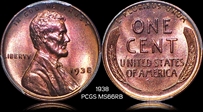 1938 1C MS66RB
